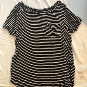 black and white striped shirt